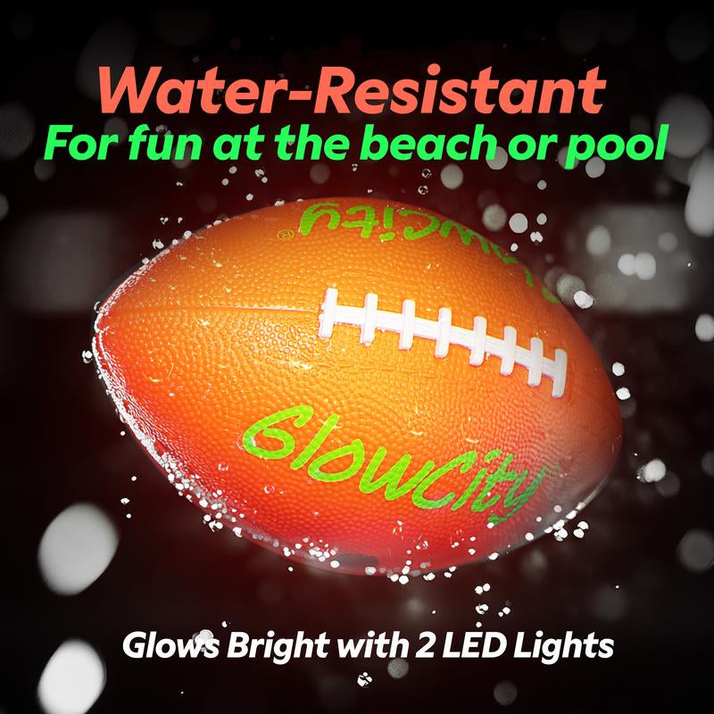 Illuminate Playtime with the Glowcity Glow in the Dark Football - Youth Size LED Football for Kids, Complete with Batteries!