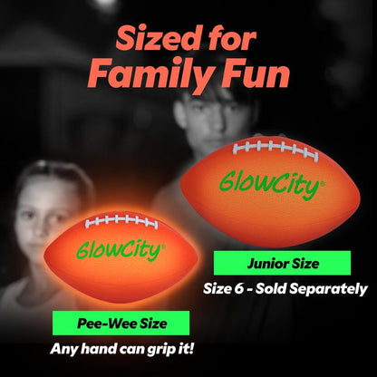 Illuminate Playtime with the Glowcity Glow in the Dark Football - Youth Size LED Football for Kids, Complete with Batteries!